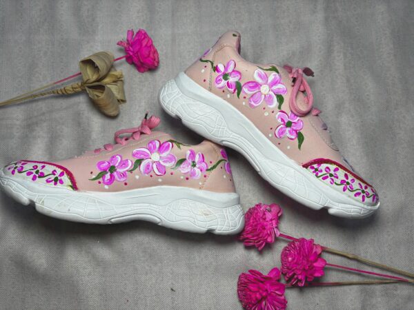 hand painted sneakers petal kick