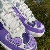 hand painted sneakers purple doodle