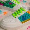 hand painted sneakers colour bomb