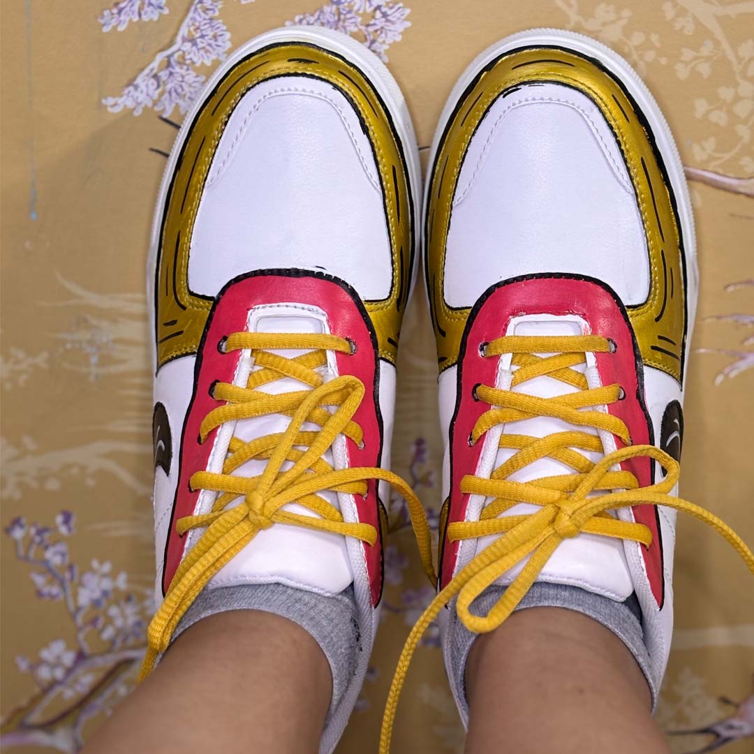 Hand Painted Sneakers - Golden Drip off